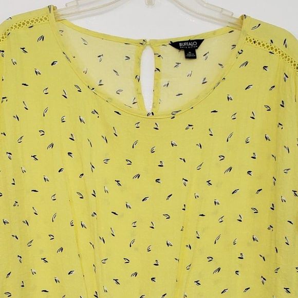 Buffalo David Bitton Women's Short Sleeve Lightweight Blouse, with Tie Waist, XL - Picture 4 of 9